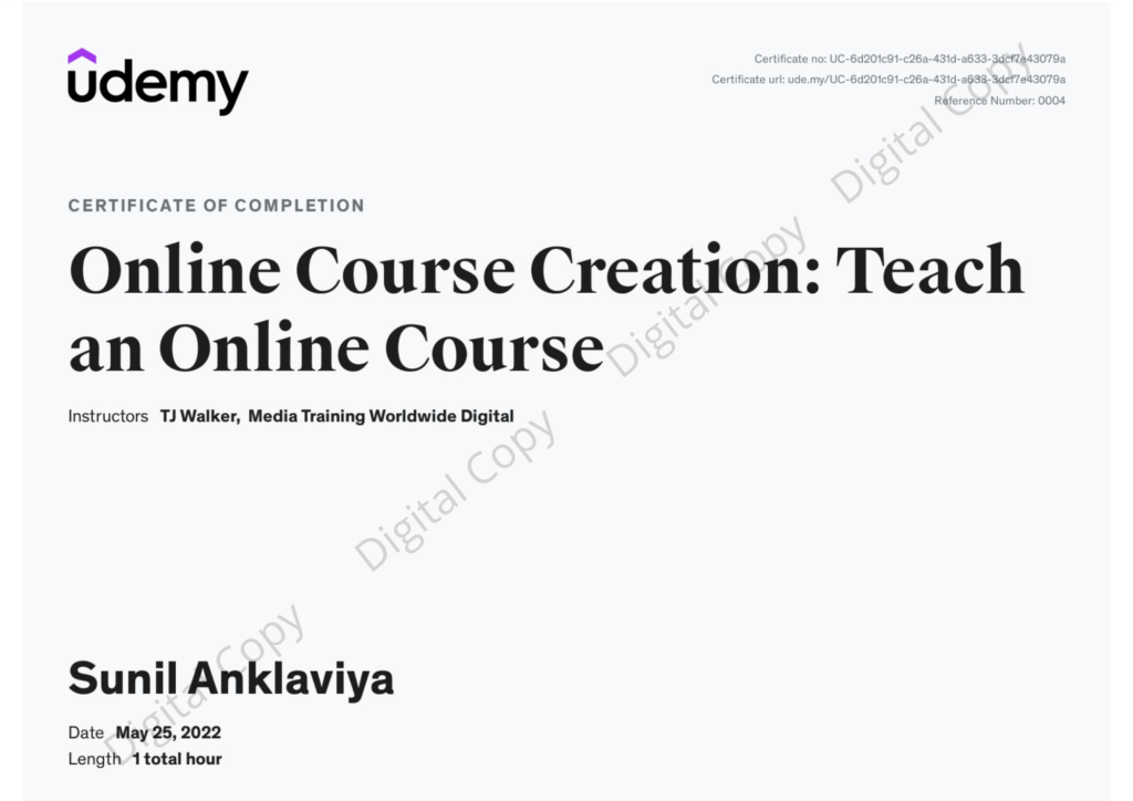 Online Course Creation